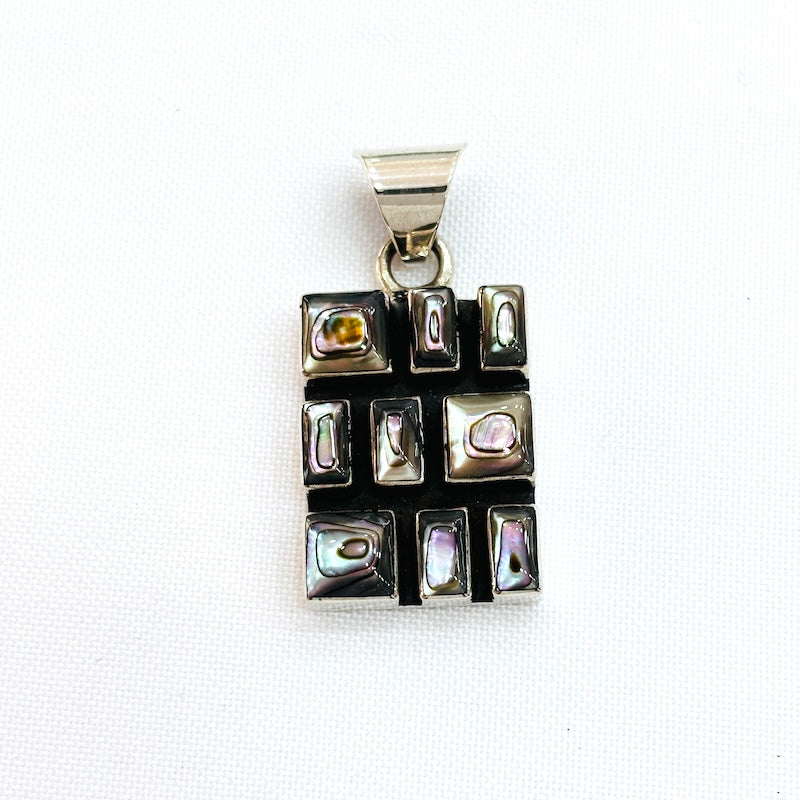 Abalone Shell Brick Pattern-Design Pendant