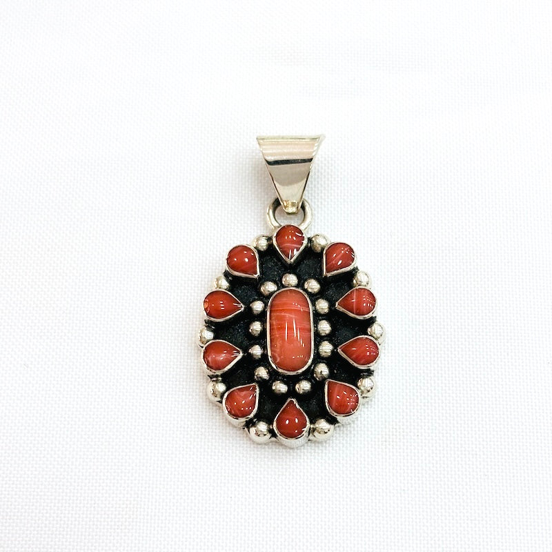 Pink Onyx Oval Shape Pendant