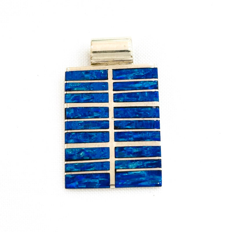 Beautiful Dark Blue Silver Pendant