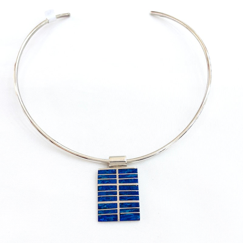 Beautiful Dark Blue Silver Pendant