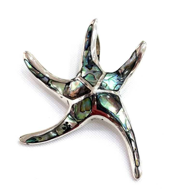 Striking Abalone Shell Starfish Pendant