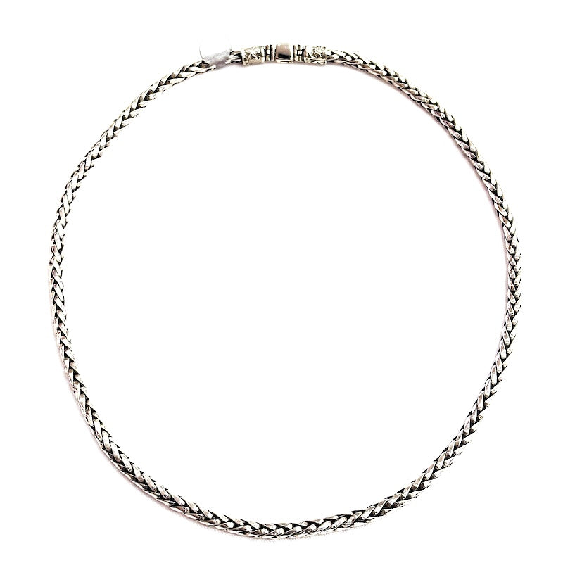 Fine Braided Style Silver Chain